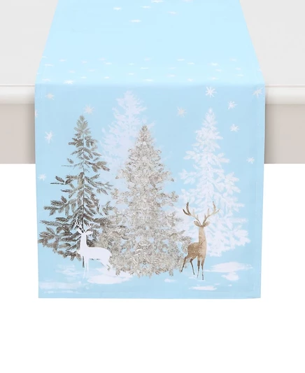 Дорожка на стол Laural Home Winter Wonderland 13″×72″, голубая