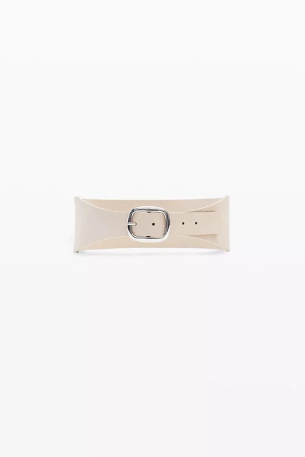  Женский ремень из расщепленной кожи beige