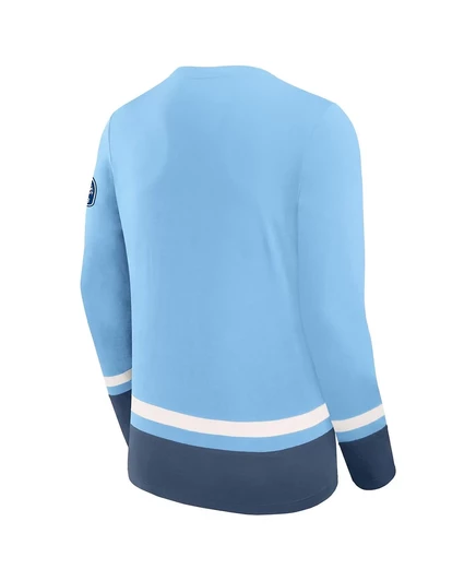 Мужская светло-голубая футболка Fanatics Pittsburgh Penguins Vintage High Point с длинным рукавом light blue