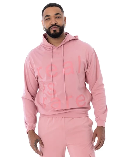 Мужское худи Dai Moda Real Is Rare, розовое