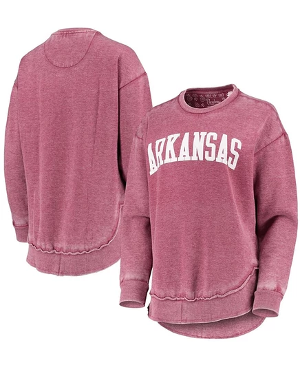 Женский свитшот Pressbox Arkansas Razorbacks винтажная стирка, красный