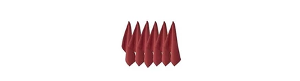 Design Imports Базовая коллекция однотонных кухонных полотенец из хлопка плоского плетения, Небольшой набор, 18x28 дюймов, Красное амбарное, 6 предметов красного цвета
