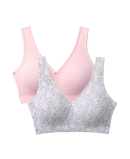 Женский бюстгальтер Comfort Choice из 2 упаковок хлопка с полным покрытием розового цвета