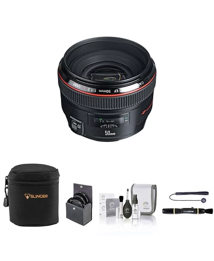 Объектив Canon EF 50 мм f/1.2L USM с 72 мм фильтром, черный