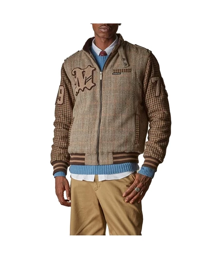 Мужская куртка Members Only Tweed Varsity, бежевая