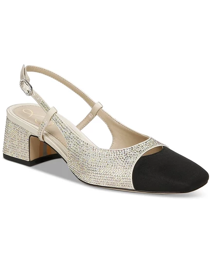 Женские туфли-лодочки Tarra Glitz на плоской подошве без застежки от Sam Edelman, черные