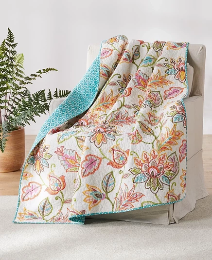Стеганый плед Levtex Sophia, 50×60″, разноцветный