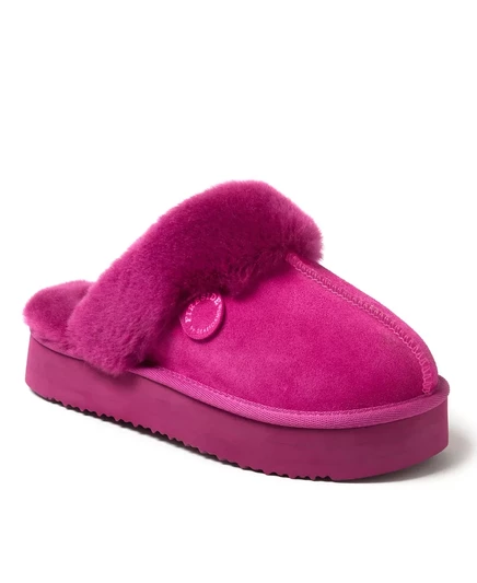  Женские шлепанцы Fireside от Melton из натуральной овечьей шерсти на платформе  mystic purple