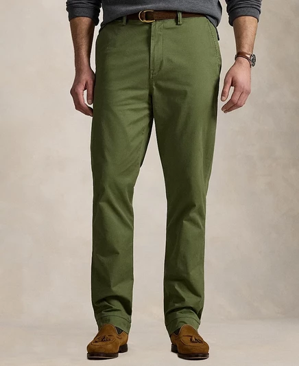 Мужские камуфляжные брюки-чино классического кроя от Polo Ralph Lauren Big & Tall зеленого цвета