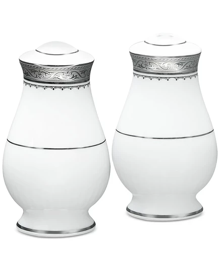 Солонка и перечница Noritake Odessa Platinum, серебристые
