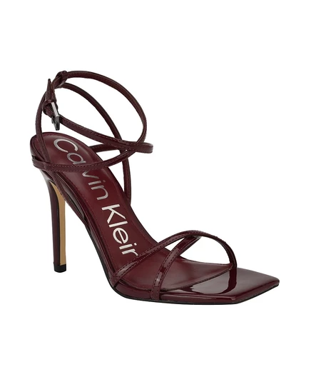 Женские босоножки Calvin Klein Tegin, бордовые лаковые