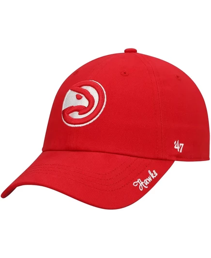 Женская кепка 47 Brand Atlanta Hawks Miata Clean Up, красная