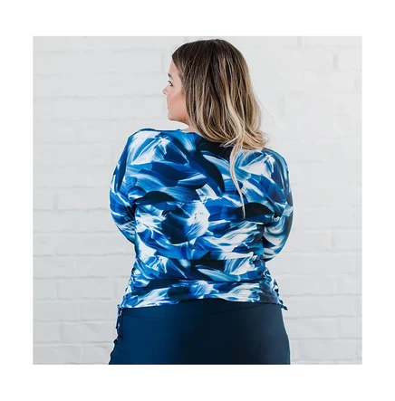 Плавательный топ Margaux от Calypsa Plus Size navy wave
