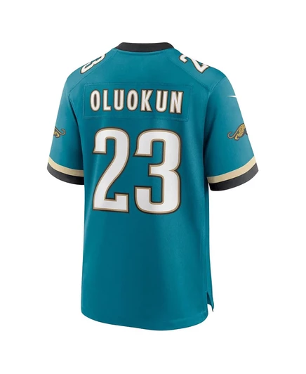Спортивная майка Nike Nike Mens Foye Oluokun Teal Jacksonville Jaguars Prowler для игроков с возвратом teal