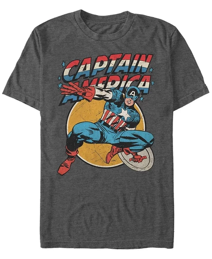 Мужская футболка Fifth Sun Captain America ретро, серая