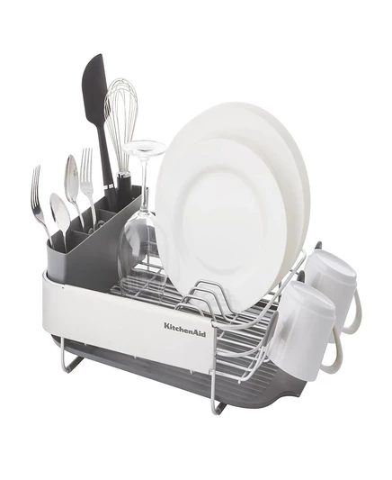 Сушилка для посуды KitchenAid Wrap компактная из нержавеющей стали, серая