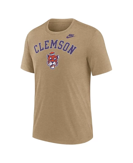 Мужская футболка Nike Heather светло-коричневого цвета Clemson Tigers Legacy Arch light brown