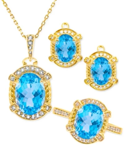 Комплект из 3 украшений Macy's: топаз и бриллианты