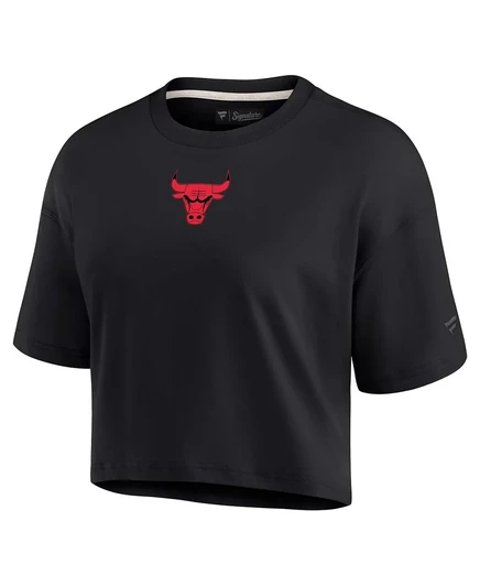 Женская черная футболка Fanatics Chicago Bulls Elements Super Soft с укороченным кроем свободного покроя от Fanatics black