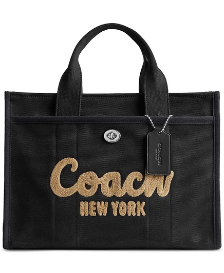 Женская текстильная сумка Coach Cargo, черная