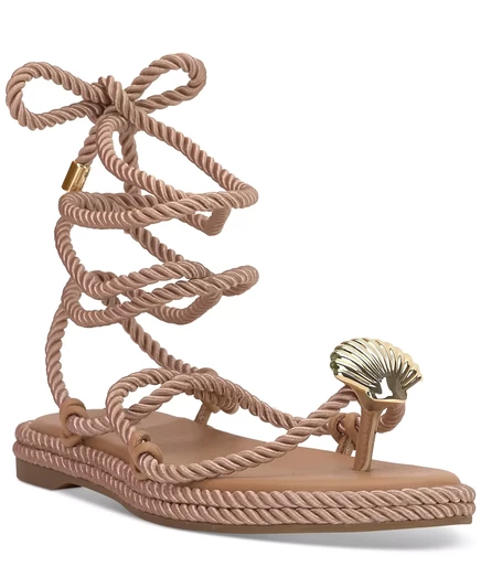  Женские босоножки на плоской подошве со шнуровкой Mabry, созданные для Macy's natural rope
