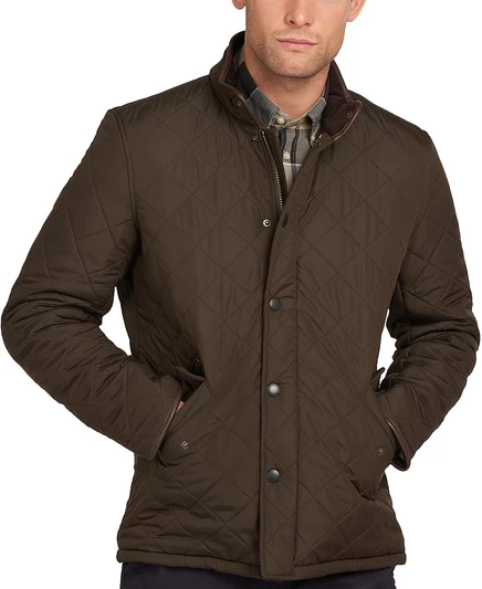 Мужская стеганая куртка Barbour Powell, зеленая