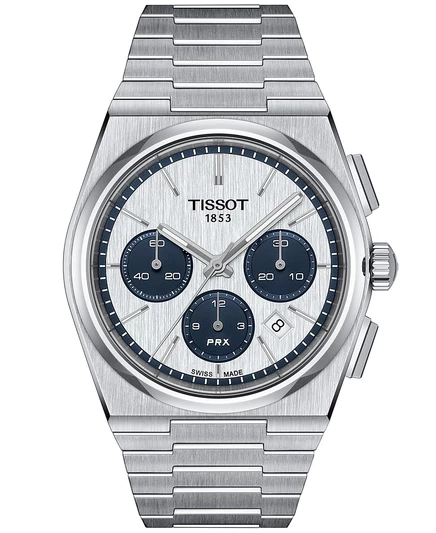 Мужские часы Tissot PRX автомат хронограф 42 мм, сталь