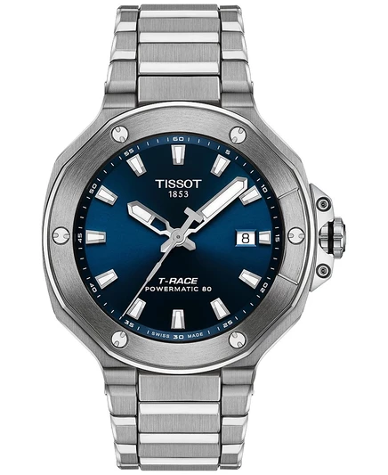 Мужские часы Tissot T‑Race Powermatic 80 автомат 41 мм, сталь