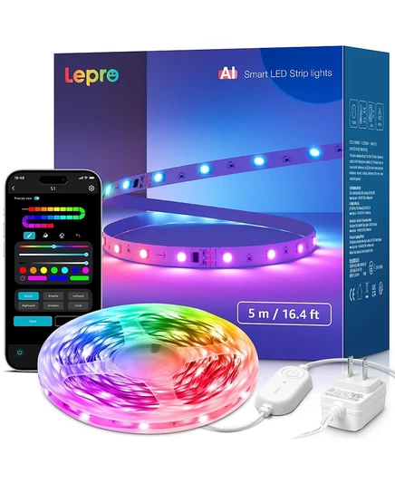 Светодиодная лента Lepro S1 RGBIC AI с Wi‑Fi и Bluetooth