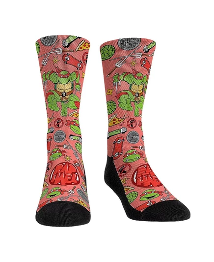 Мужские и женские носки Rock Em' Teenage Mutant Ninja Turtles от Raphael Kaboom Crew multi