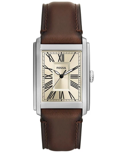 Мужские часы Fossil Carraway из коричневой кожи с тремя стрелками, 30 мм