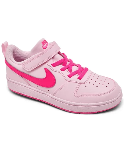 Повседневные кроссовки Nike Little Kids Court Borough Low Recraft с застежкой на ремешке от Finish Line pink