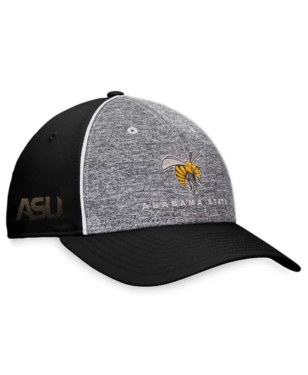 Мужская кепка Top of the World Heather Grey от Alabama State Hornets с регулируемой посадкой. heather gray, black