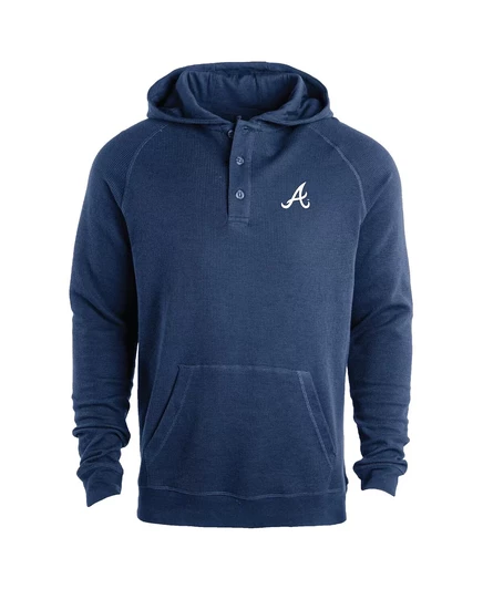 Мужская куртка-пуловер Dunbrooke темно-синего цвета Atlanta Braves Montana с капюшоном navy