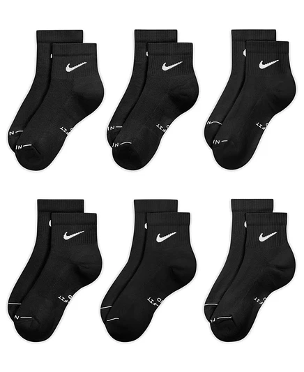 Мужские укороченные носки Nike, 6 пар, черные