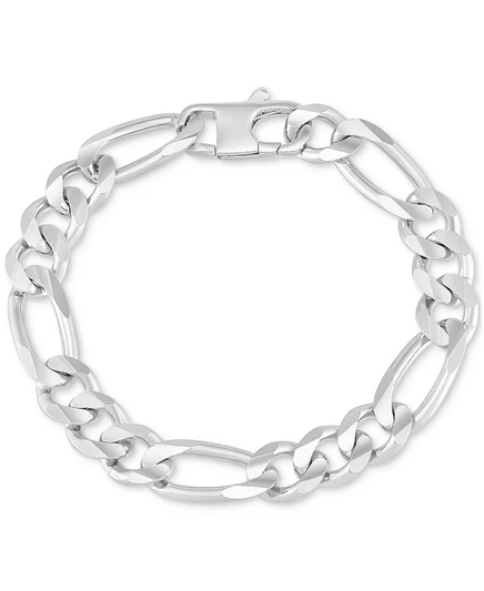 Мужской браслет Macy's Figaro из стерлингового серебра, 9″