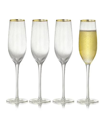 Фужеры Qualia Glass Rocher, 4 шт., 250 мл, золотистые