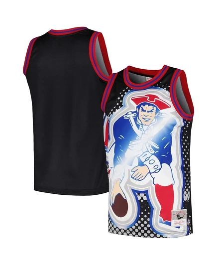 Мужская майка Mitchell & Ness Patriots Big Face 7.0, черная