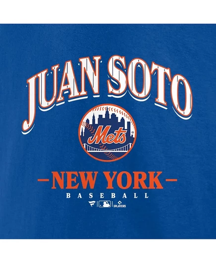 Мужская футболка Fanatics Juan Soto Royal New York Mets с арочным логотипом Fanatics royal