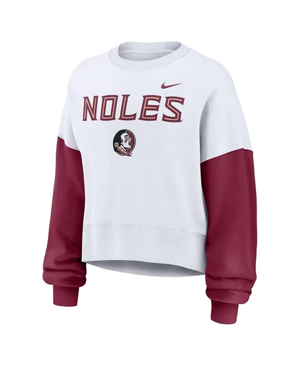 Женская укороченная толстовка Nike Florida State, белая