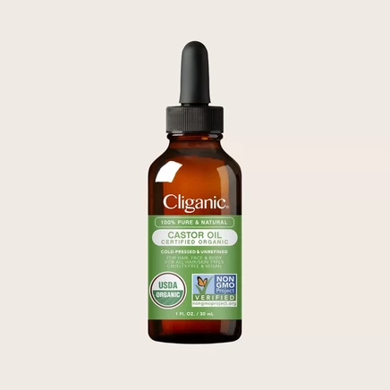 Касторовое масло CLIGANIC органическое холодного отжима, 30 мл