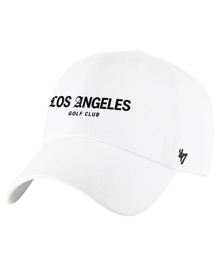 Брендовая мужская белая шляпа TGL Los Angeles Golf Club Script Clean Up с регулируемой головкой 47-го года выпуска. white