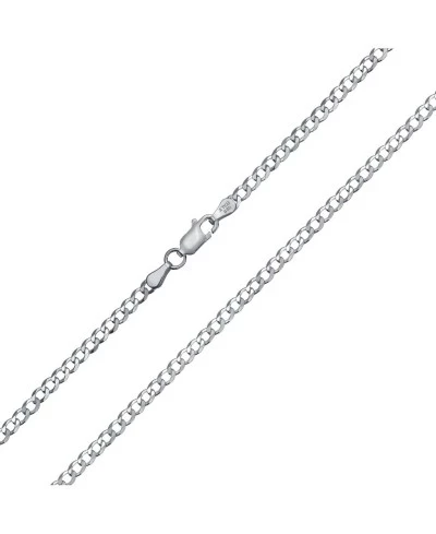Унисекс цепочка Bling Jewelry Miami Cuban 3 мм, серебро