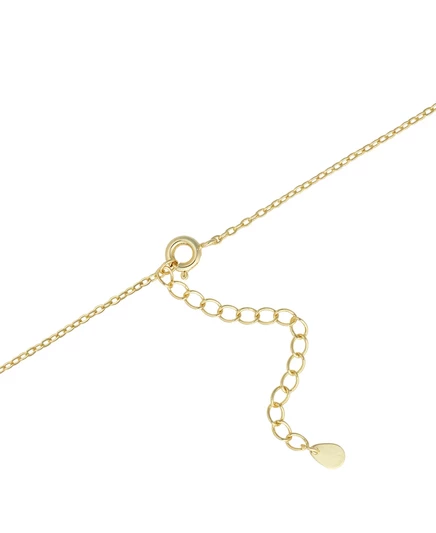 Колье-подвеска Macy's Stone Quartz с заостренным шестиугольником из кварца с позолотой или серебром 14 карат ligt blue/gold