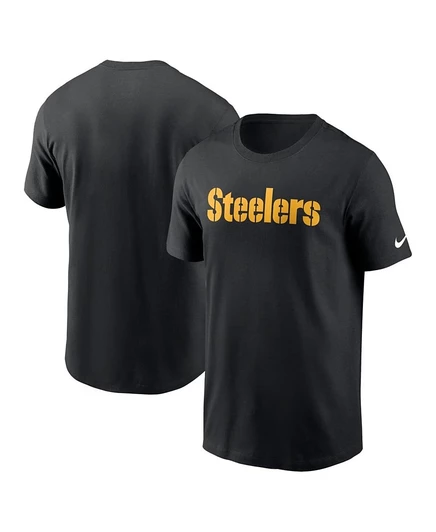Мужская футболка Nike Pittsburgh Steelers Primetime Wordmark, черная
