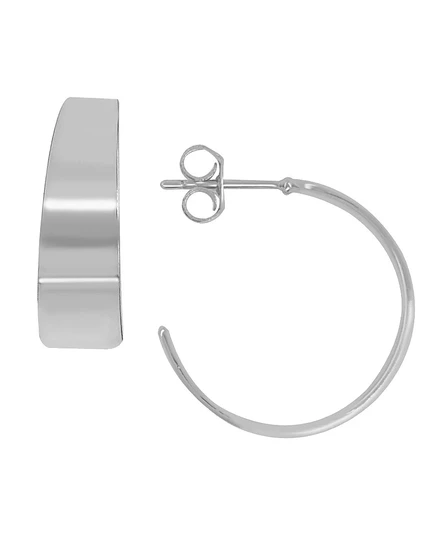 18K Gold Plated or Silver Plated Tapered Hoop Earrings silver