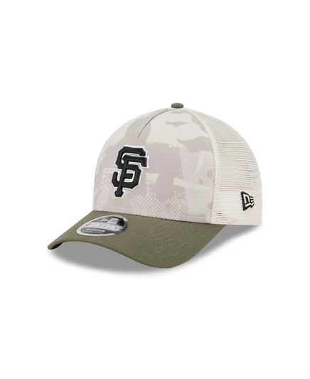 Мужская кепка New Era Giants 9FORTY бежево-оливковая