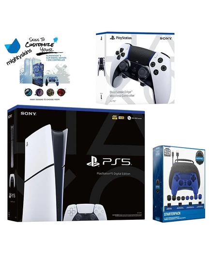 Консоль Sony PS5 Slim Digital 1ТБ с доп. контроллером, белая
