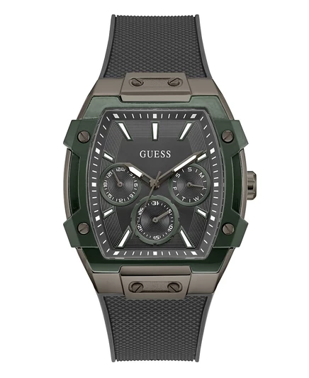 Мужские многофункциональные часы GUESS из серого оружейного металла, 44 мм серого цвета