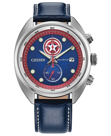 Мужские часы Citizen Captain America, 41 мм, синие